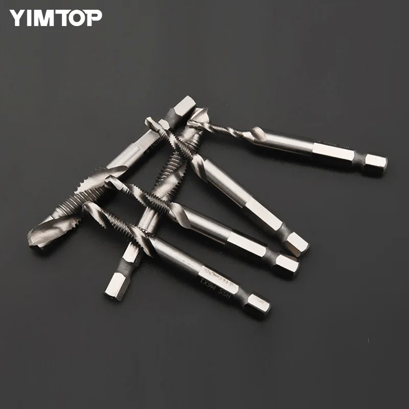Yimtop высокоскоростной стальной шестигранный хвостовик Комбинированный кран сверло и нарезание один кусок три в одном органе оборудованный кран мульти