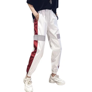 

High Waist Cargo Pants Women Pockets Patchwork Loose Streetwear Pencil Pants Fashion Hip Hop Women's Trousers