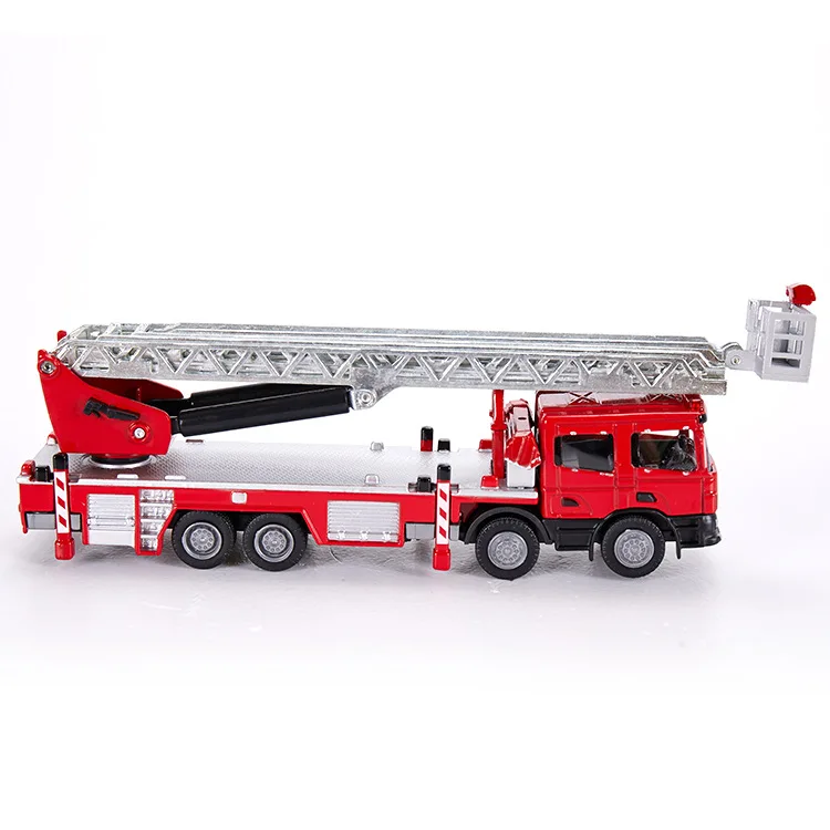 Cadeve 625012 Сплав Инженерно транспортное средство Коллекция Модель 1: 50 воздушная лестница для малышей с изображением пожарной машины выдвижной Сталь корпус игрушечных автомобилей