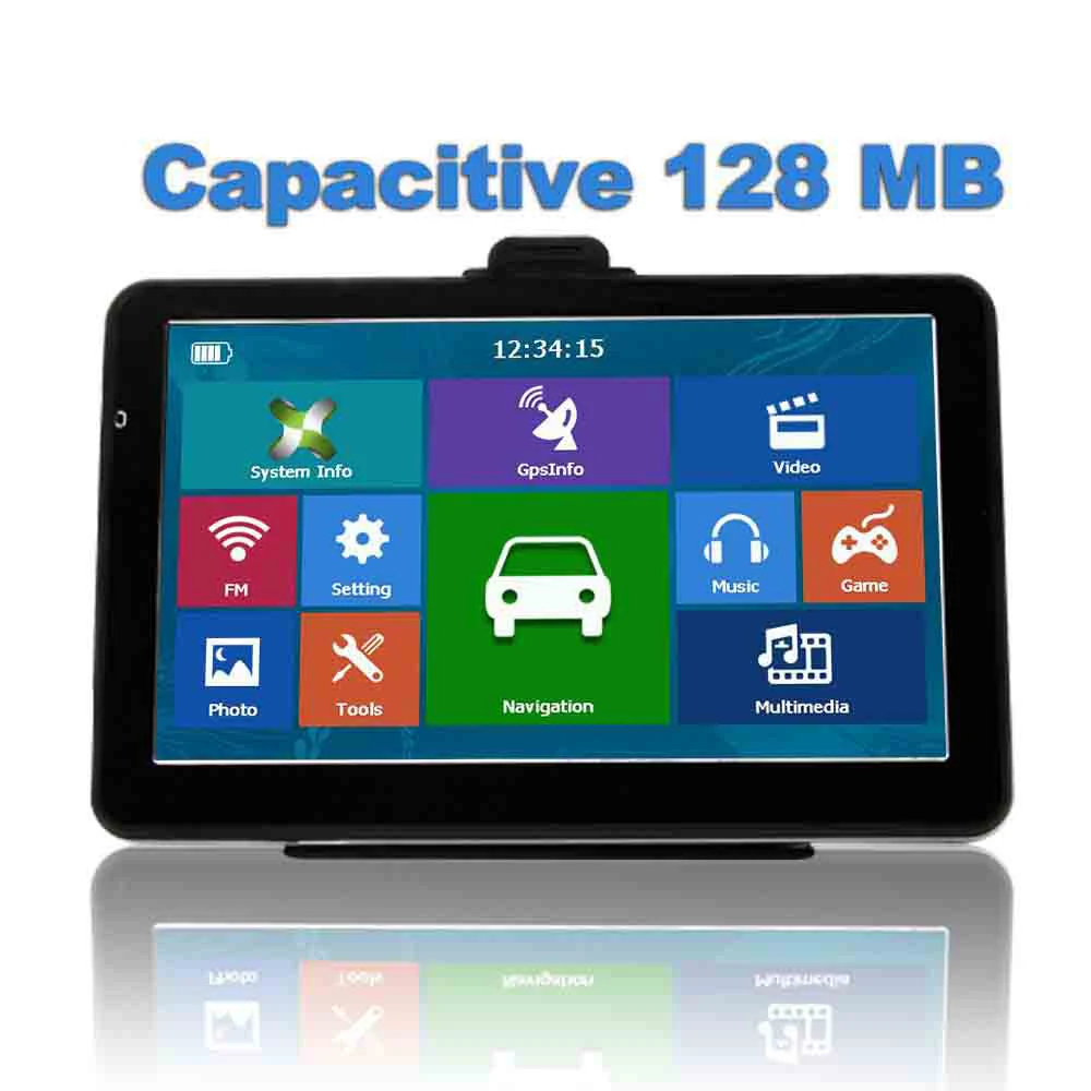 718N Катарина 7 дюймов 8G 256MB емкостный автомобильный gps-навигатор Bluetooth Европа карта автомобиль gps грузовик карта - Размер экрана, дюймов: Capacitive 128MB