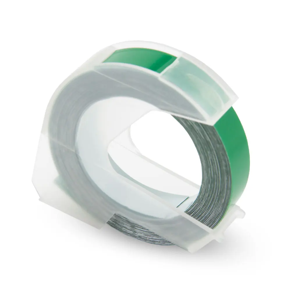 Unismar 10PCS Plastic Cartridge Labels Tape Dymo 3D Black on Blue Embossing Tapes for DYMO 1011 1610 1595 15447 Printer Maker