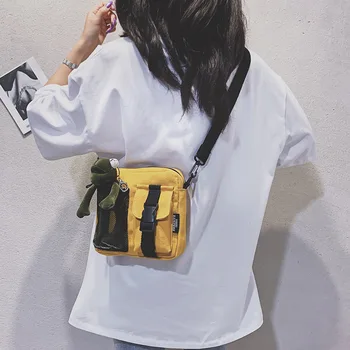 

Fashion Small Crossbody Bags for Women 2020 Mini Canvas Shoulder Messenger Bag for Girl Circular Ladies Phone Purse