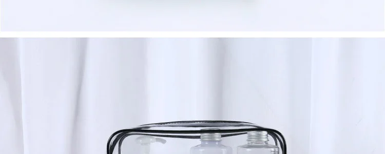 Transparent PVC Cosmetic Bag Portable Zipper Cosmetic Bag Wash Bag Stereo Waterproof Multi-functional Travel Storage Bag