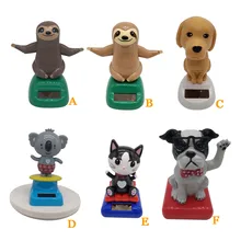 Бамбуковый древесный уголь автомобильный орнамент на солнечных батареях Танцы качается анимированные шапка с помпоном Танцующая игрушка автомобиля Декор неваляшка игрушки подоконника цветов Декор# PY10