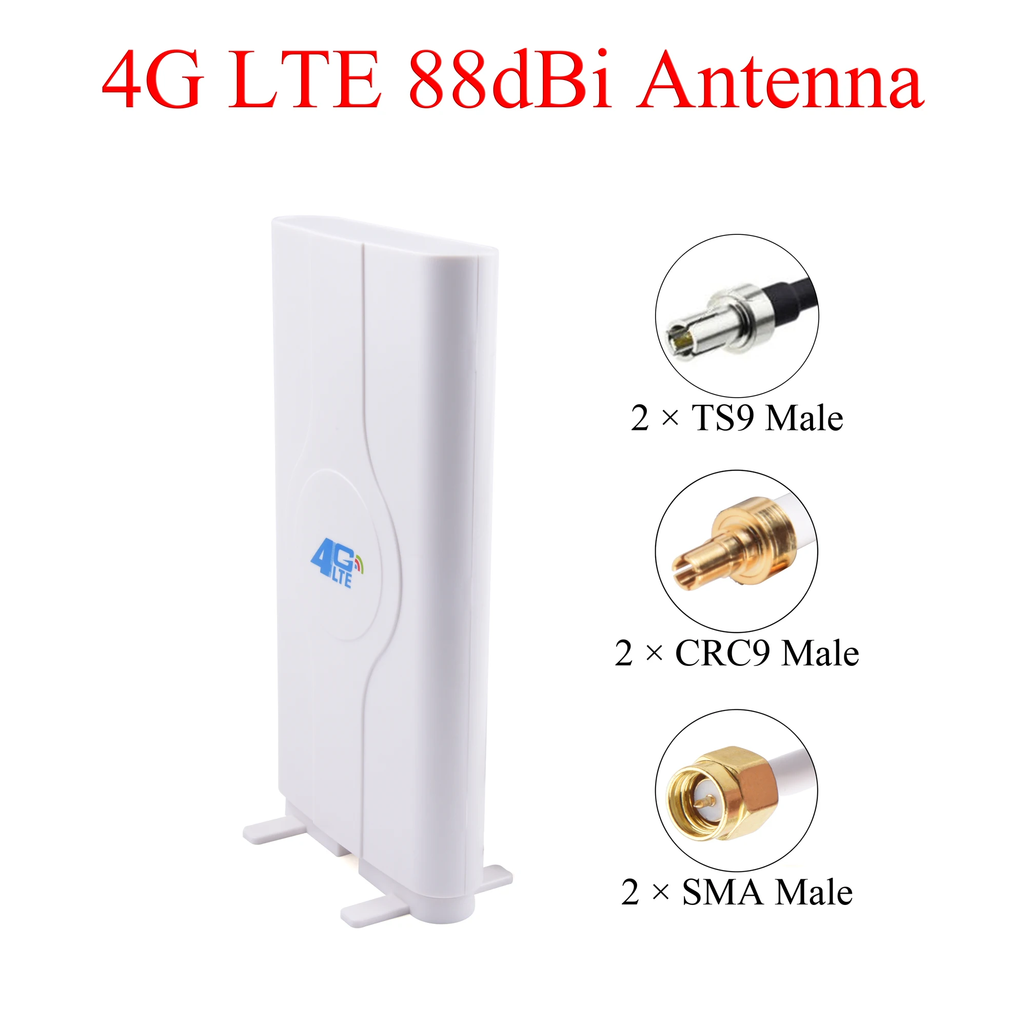 800MHz-2600MHz CRC9 Wire Indoor Blazing Fast 4G 88dBi LTE MIMO High Gain Antenna 