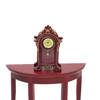 

1/12 Dollhouse Miniature Life Play Halls Table Clock Furniture Mini Simulation Clock Doll House Living Room Accessories 7.30