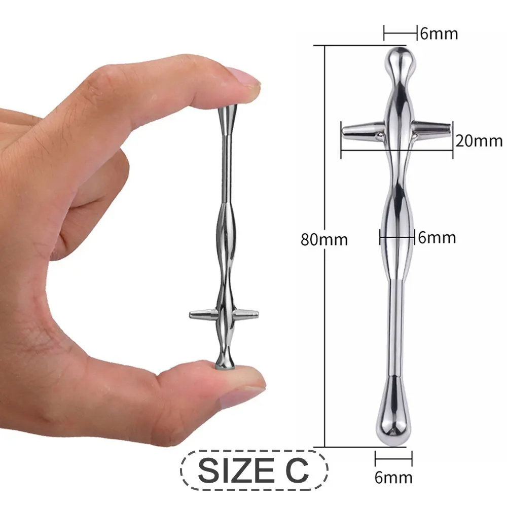 WAKEWAY Stainless Solid Urethral Sounds Urethral Sounding Plug For Men Beginner