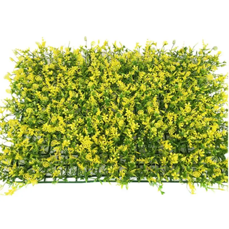 40X60cm yellow Имитация газона растение стены пластиковые цветы свадебный зал отель фон стены украшения Зеленые искусственные растения для дома и сада - Цвет: 40X60cm yellow