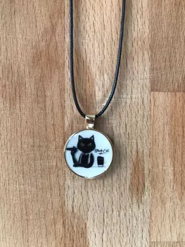 

Birthday handmade cat figure necklace gift