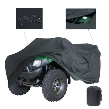 

Quad Bike ATV Cover Black Breathable Parts Accessories Reliable Durable