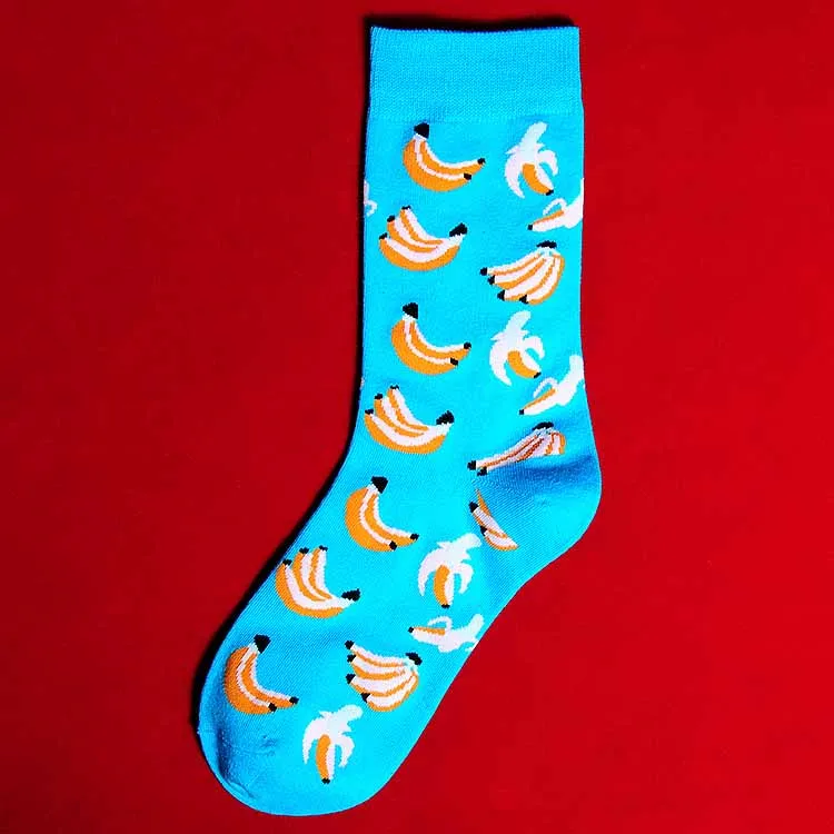 9 Скейтборд Chaussette Homme модные мужские носки с фруктами ананас черешня в европейском и американском стиле, хип-хоп, забавные носки Meias - Цвет: 9