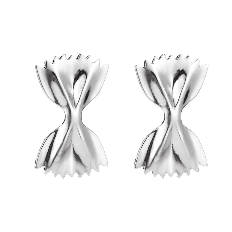 Style4 Silver Новая мода женские шикарные металлические серьги серебро розовое золото сердце серьги-гвоздики для женщин - Окраска металла: Style4 Silver