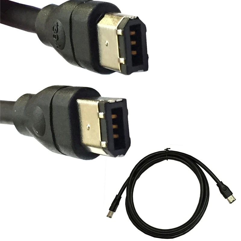 Черный IEEE 1394 Firewire 400 для кабеля Firewire 400, 6 Pin/6 Pin Male/Male-10 FT