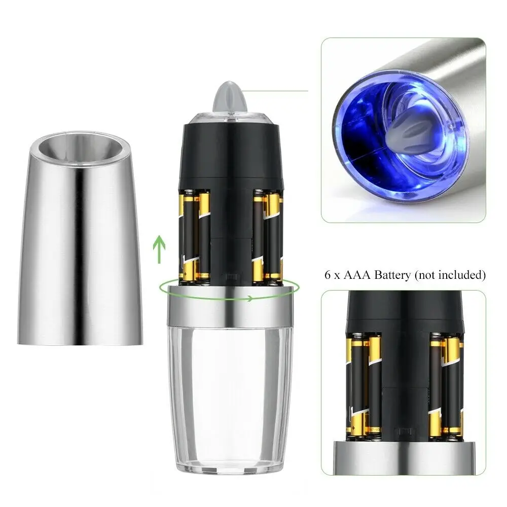 Мельница Из Нержавеющей Стали 2020 электрическая гравитационная мельница для соли