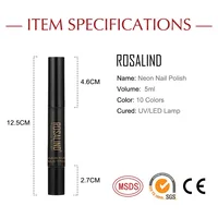 ROSALIND Gel Nail Polish Pen Gel Semi Permanent Base Top Coat UV Gel Varnish Hybrid Pure Color Nail Pen For Nails Art Design 2