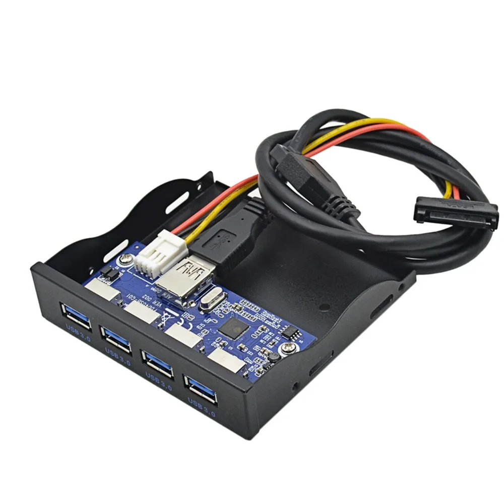 Usb-концентратор 19+ 1 20Pin 4 порта USB 3,0 Передняя панель комбинированный кронштейн USB3.0 концентратор адаптер для ПК рабочего стола 3," FDD дисковод гибких дисков