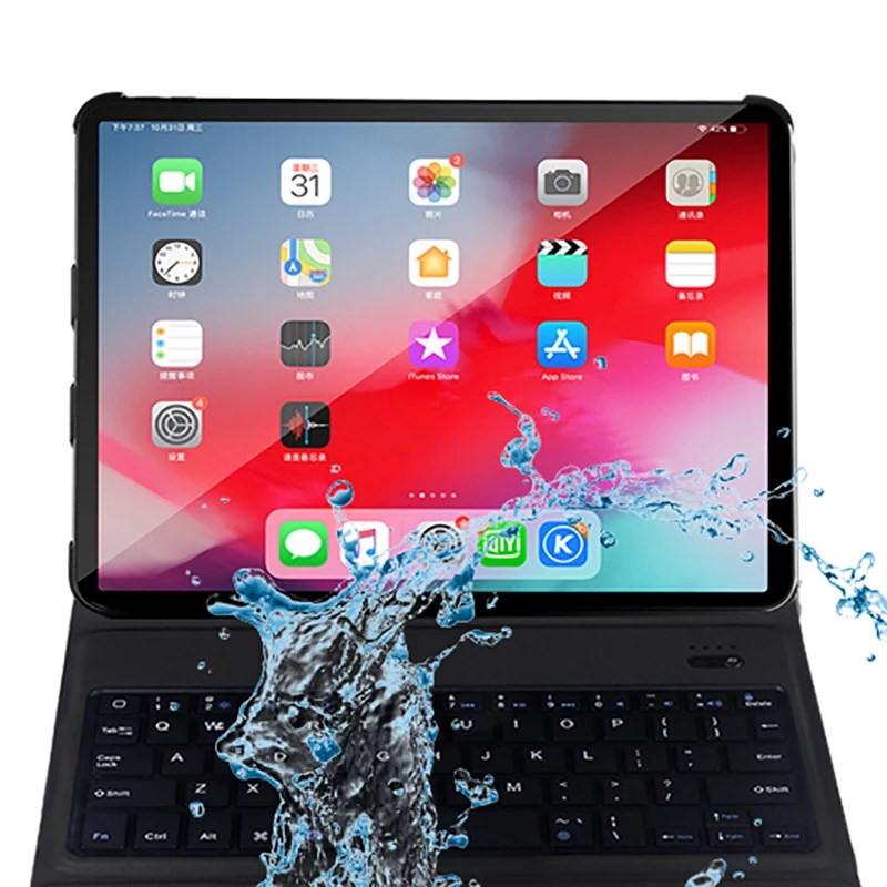 Для Ipad Pro 12,9 чехол для планшета s из искусственной кожи ультра тонкий беспроводной Bluetooth чехол для клавиатуры для New Pro 12,9+ Flim