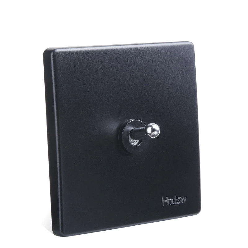 1-4 Gang Home improvement 86 Type Black Silver Lever Toggle Switch Single Dual Control Wall Led Lamp Switch 10A 220V