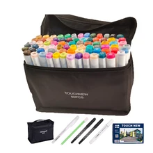 Touchnew художественные маркеры 24 30 40 60 80 168 маркеры на спиртовой основе набор ручек для рисования манга двойная голова художественный эскиз маркеры ручки для дизайна
