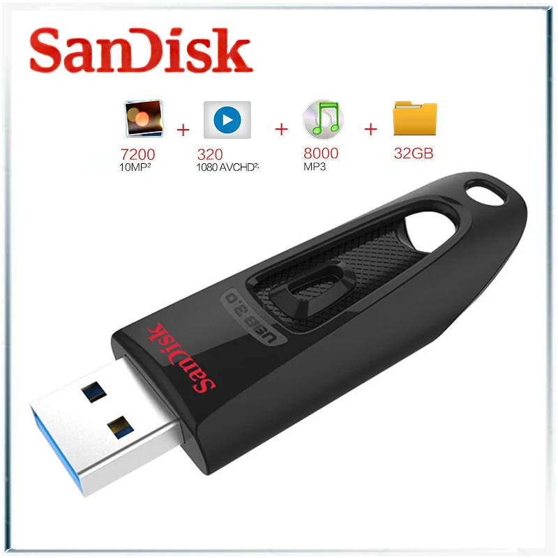 Флеш-накопитель sandisk usb 3,0 san диск 64 Гб usb-накопитель 3,0 32 Гб u диск cz48 usb ключ 128 ГБ Экстремальный flashdisk