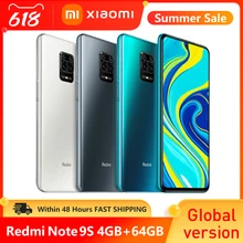 Global Version Xiaomi Redmi Note 9S 4GB RAM 64GB ROM Mobile Phone Snapdragon 720G Octa Core 5020mAh 48MP Cam Note9 S Smartphone