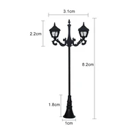 12V Led Railway Train Lamppost Model For Park Garden Scenery Lanterns Model Light Double-head Sand Table Scene Layout 3pcs/lot 2