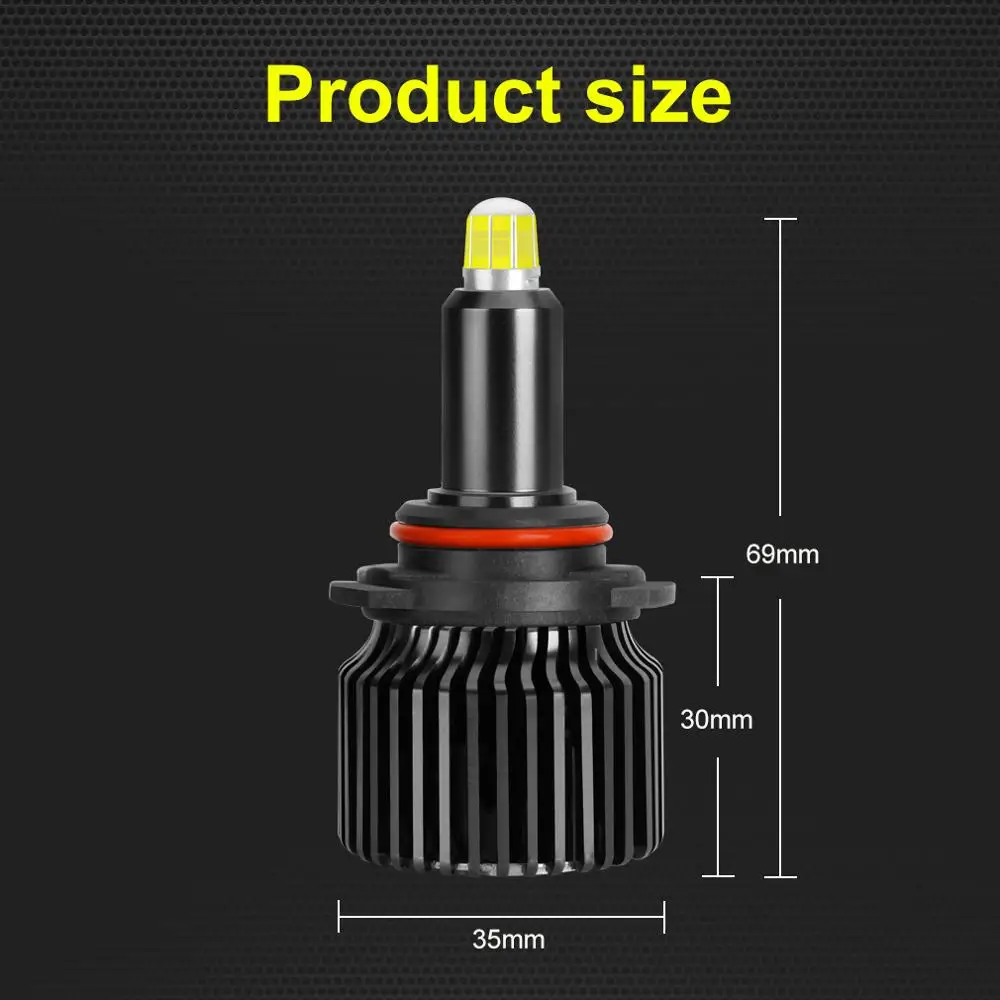 18000LM 9012 Led Headlight for Toyota Kia Nissan Opel Auto Lamp Bulb Car Led Light White 6000K Yellow 4300K 12V 24V 50W 8 Sides