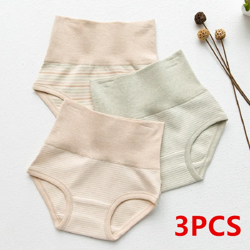 

3 PCS/ LOT Baby's Panties High Waist Underwear Organic cotton baby girl boy clothes newborn babies clothing pant christmas gift