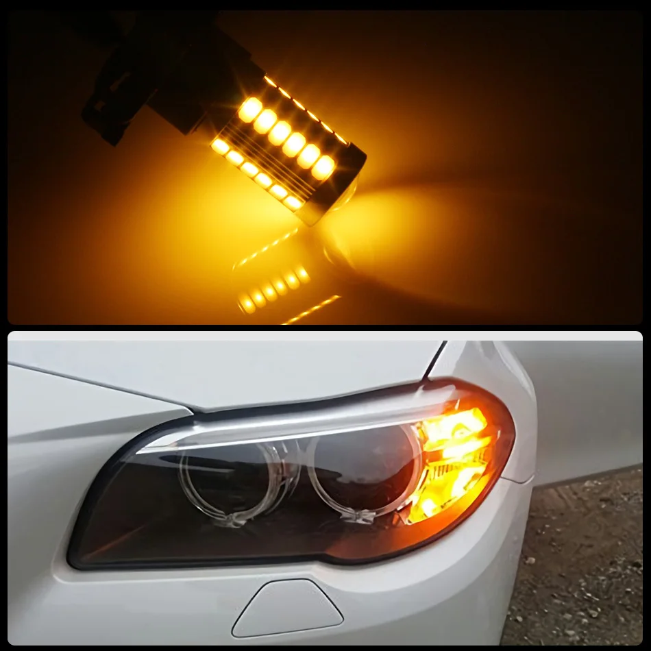 AILEO 2X  ȭƮ ڹ    LED, ƿ, BMW, ι, ޸-, Ʈ  ̱ Ʈ, PY24W, 5200s, 106-SMD