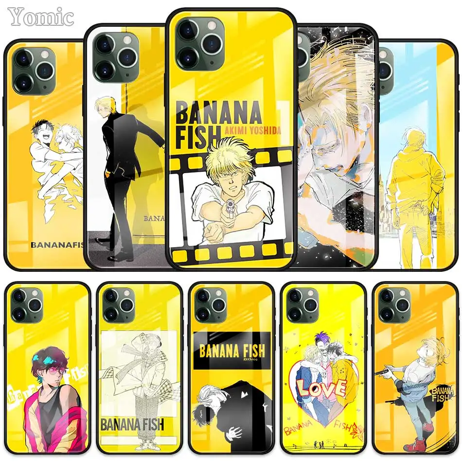 Banana Fish Anime Case For Apple Iphone 11 Pro Xr 6 6s 7 8 Plus X Xs Max Se Black Soft Edge Tempered Glass Cell Phone Cover Fitted Cases Aliexpress