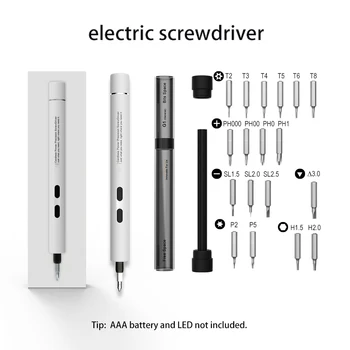 

Electric Powers Screwdriver Portable Cordless Magnetics Screw Driver Precise Hand Screwdriver Bit Set For Device Fix Tools Set
