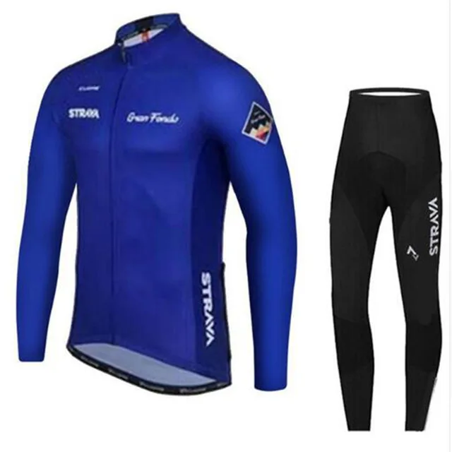 strava длинный рукав Велоспорт Джерси Набор Триатлон go pro roupa de одежда для велоспорта ciclismo hombre maillot ciclismo Велоспорт - Цвет: C17