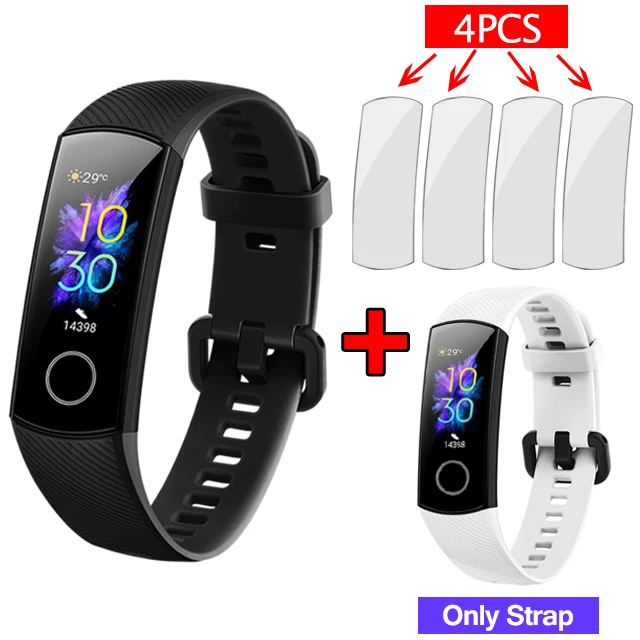 Смарт-браслет huawei Honor Band 5 Oximeter с сенсорным экраном Magic color swim Detect Heart Rate Sleep Nap Honor Band5 - Цвет: Add White Strap