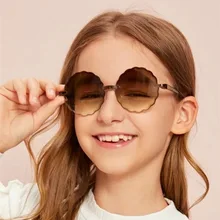 MYT_271 детские солнцезащитные очки для мальчиков и девочек, детские солнцезащитные очки, подарок, бескаркасные многоугольные детские солнцезащитные очки в стиле ретро