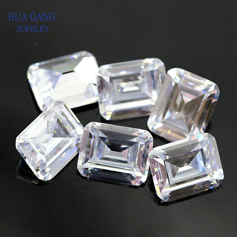 Moissanite 1 Carat D Color Octangle Shape Emarald Cut White Moissanite Excellent Brilliant Cut 5x7mm VVS Grade Test Positive