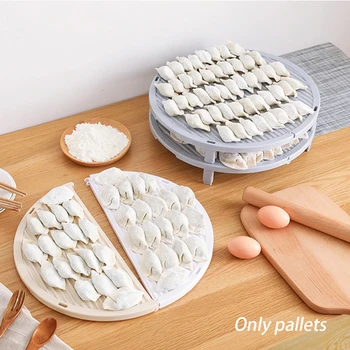 

Kitchen Tool Cooking Pasta Pad Dumplings Curtain Practical Foldable Tray Food Storage Home Baking Noodles Tableware Stackable