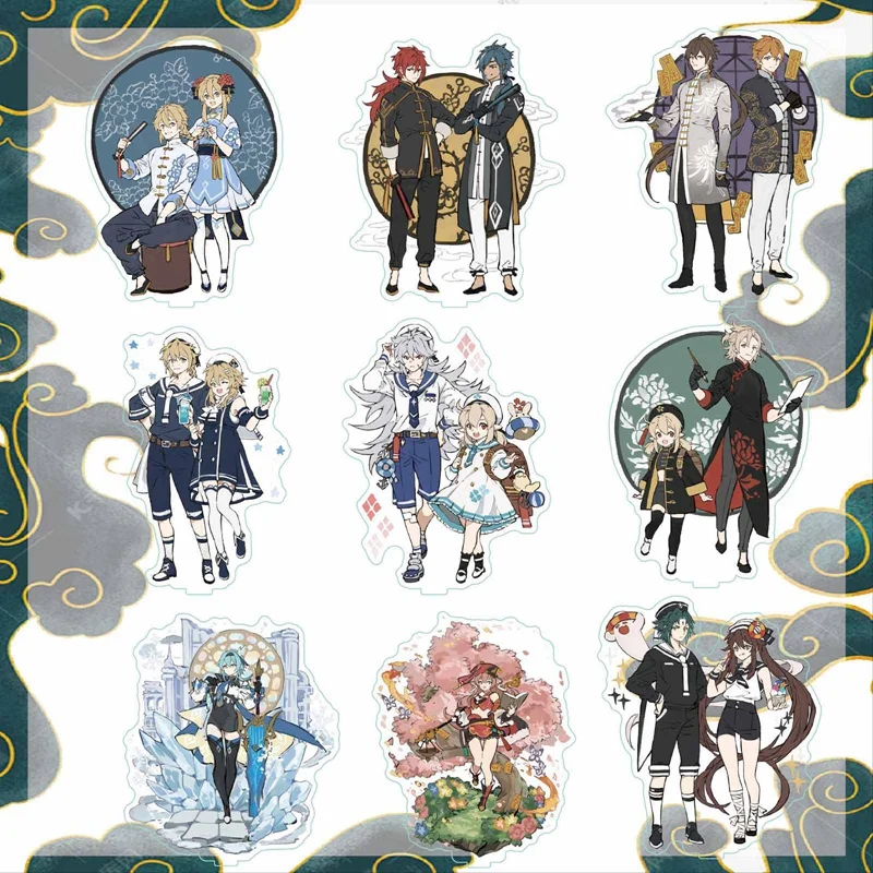 Game Zhongli Character Acrylic Figure Stand Model Plate Desk Decor Barbara Cute Standing Sign Great Gifts kpop acrylic stand