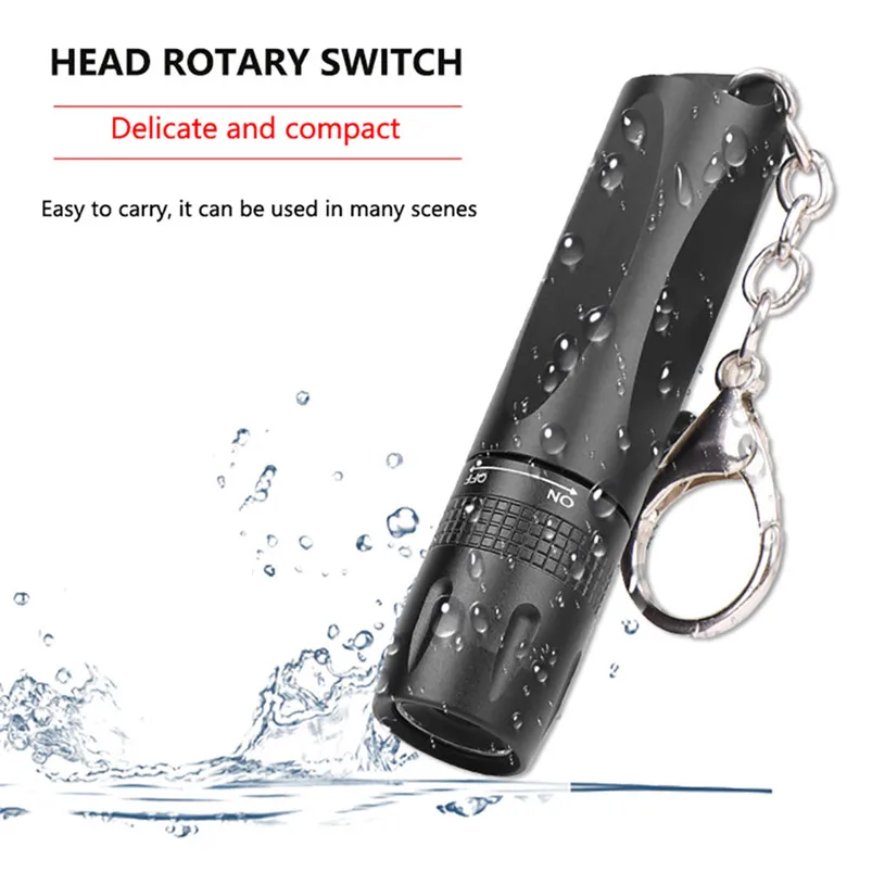 T6 LED Torch Flashlight Handheld Mini Portable Flashlight Hang Buckle Light Flashlight Aluminum Alloy Lanterna 40AUG720