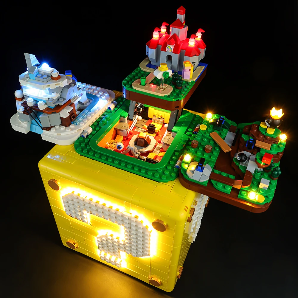 WHITE 5 x LED LUNAR LIGHTS compatible with LEGO Blocks FREE AXLE!! 