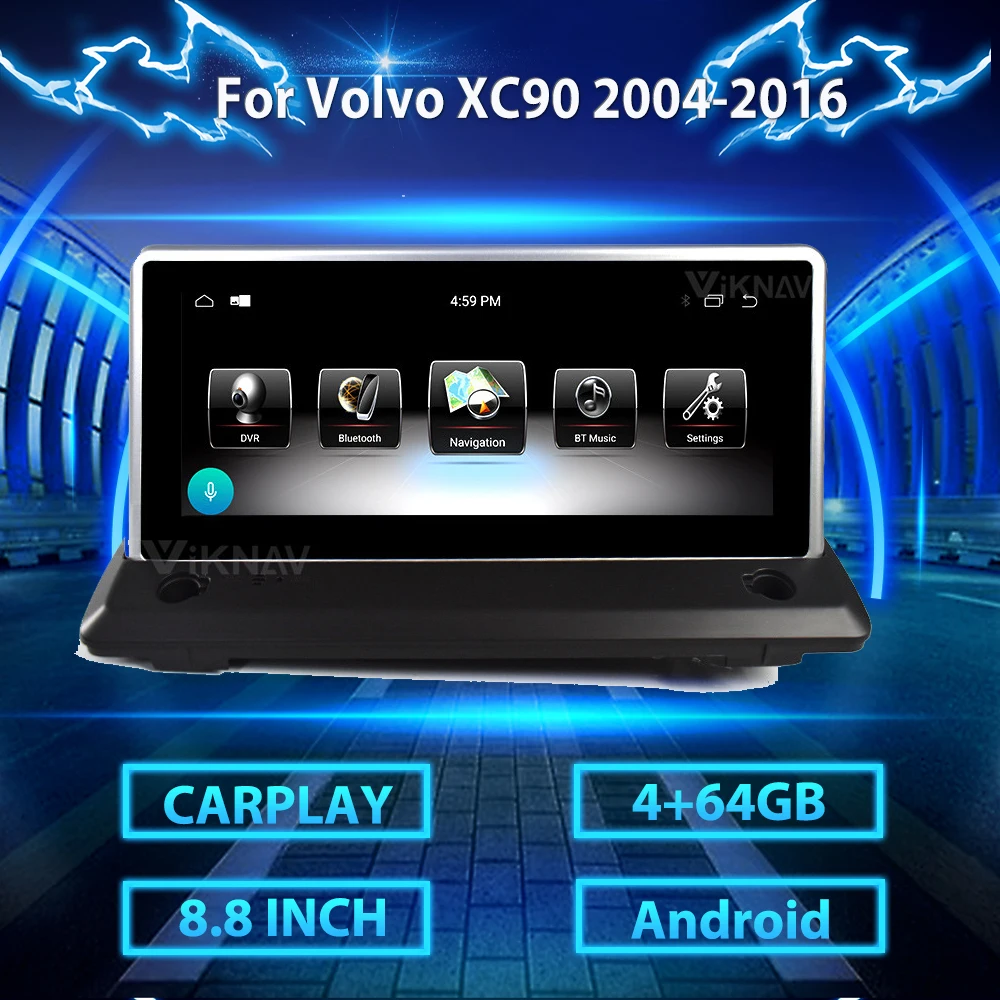 

8.8inch Car DVD Player Android For Volvo XC90 2004-2016 Car GPS Navigation Stereo Head Unit Multimedia Radio Tesla Style 4+64G