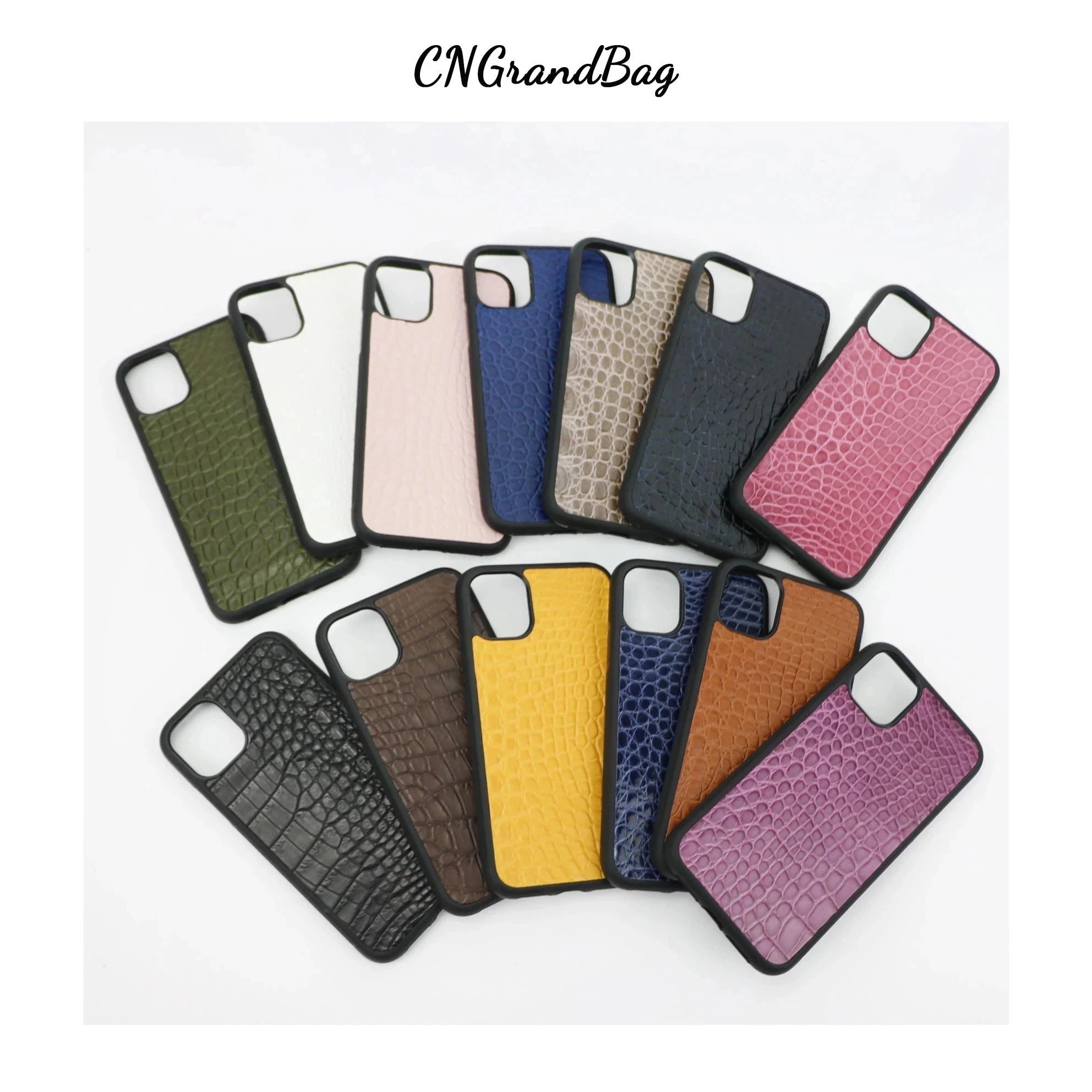 Free Shipping Custom Crocodile Leather Phone Case For iPhone 11 12 13 Pro Max XS MAX XR Protective Cover