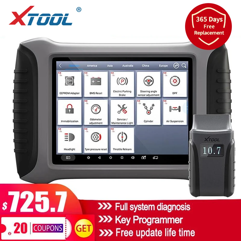 XTOOL-herramienta de diagnóstico A80 con Bluetooth/WiFi para coche OBD2, herramienta de reparación de automóviles, lector de código, igual que H6, actualización gratuita