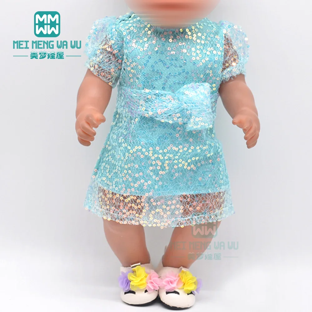 Doll Clothes 43cm Newborn Jacket Sequin Skirt Casual Christmas Gift Doll Accessories doll accessories doll clothes