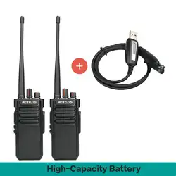 2 шт 10 W мощная рация RETEVIS RT29 UHF (или VHF) Long Range двусторонней радиосвязи ФИО Comunicador + кабель (IP67 Водонепроницаемый дополнительно