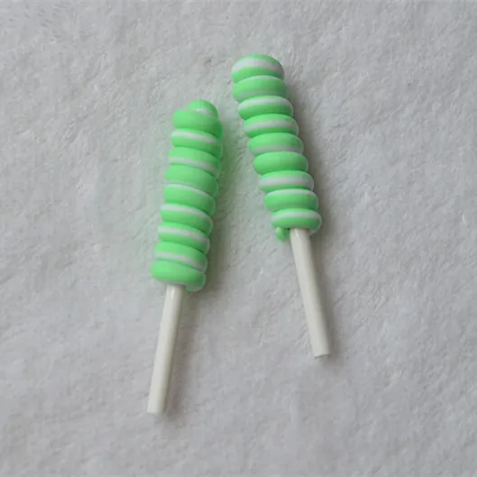 50 шт. Радуга Красочные леденцы bonbon конфеты смолы детские игрушки для брелока widget украшения мобильного телефона - Цвет: Green