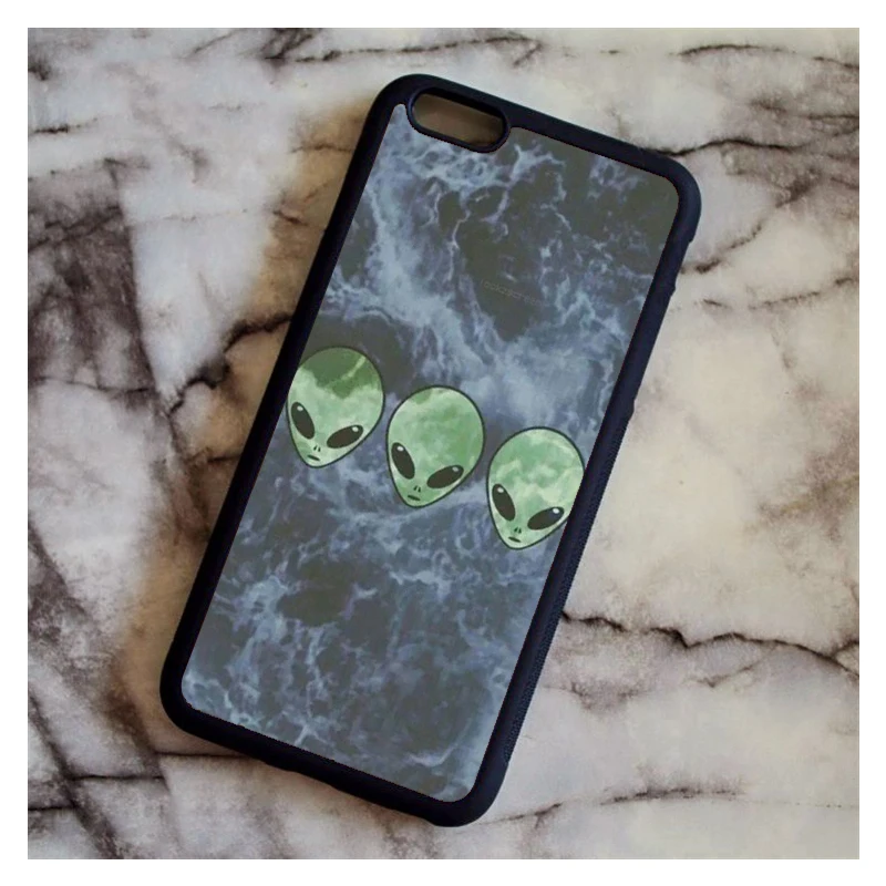Серебристый Чехол для телефона KETAOTAO Funny Alien Be Yourself strird Alien s для iPhone 4S, 5C, 5S, 6 S, 7, 8 Plus, XR, XS Max, мягкий чехол из ТПУ, резины, силикона - Цвет: Серебристый