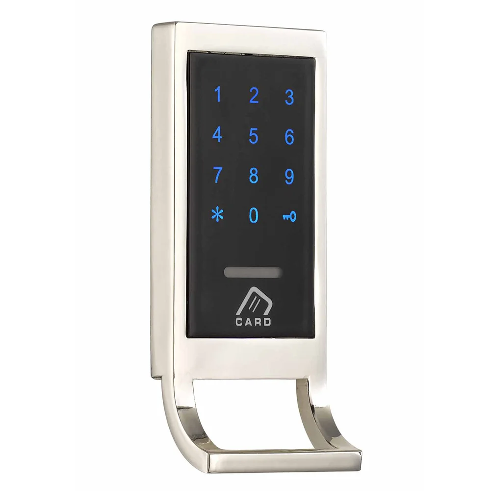 Серебристый Security Cabinet Drawer Home Anti Theft Smart Electric Sensitive Travel Bag Swiping Card Touch Keypad Mini Digital Password Lock - Цвет: Серебристый
