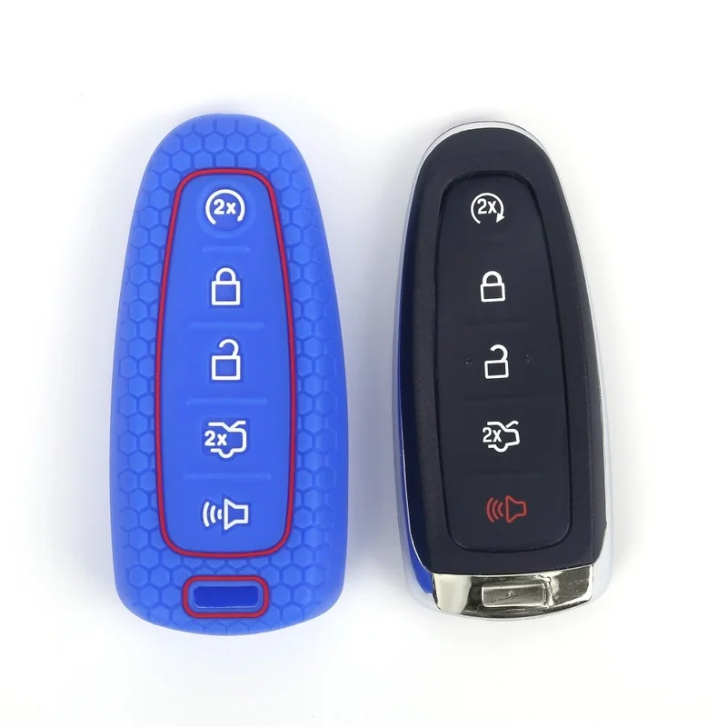 

Чехол для ключей для Ford Edge, 5 кнопок, смарт-карта, пульт дистанционного управления, силиконовый чехол для ключей, чехол для ключей, аксессуары...