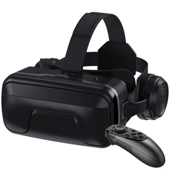 

Games VR Glasses PU Leather With Controller Optical Lens Ergonomic Giant Screen Panoramic View Headset Type For IOS And Android