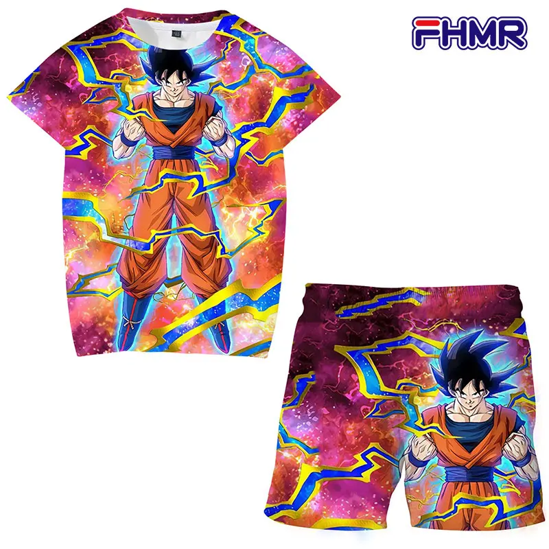 Camiseta de Dragon Ball Anime para niños, camisetas y pantalones cortos de  Vegeta, trajes, ropa para niños, conjuntos de ropa para niños - dragon ball